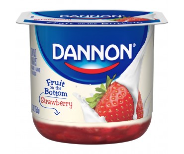 Dannon Fruit On The Bottom Strawberry Lowfat Yogurt 5.3 Oz Cup
