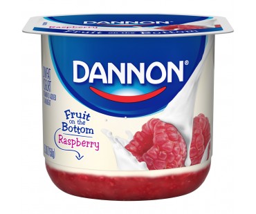 Dannon Fruit On The Bottom Raspberry Lowfat Yogurt 5.3 Oz Cup