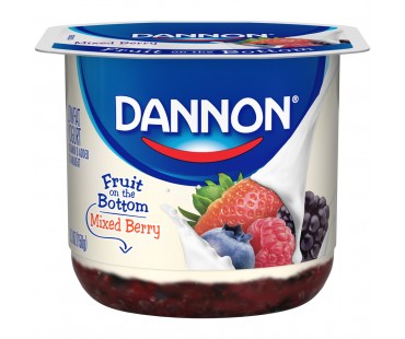 Dannon Fruit On The Bottom Mixed Berry Lowfat Yogurt 5.3 Oz Cup
