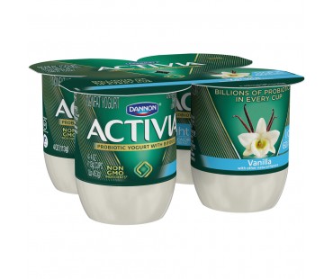 Activia Light Vanilla Nonfat Probiotic Yogurt 16 Oz Pack
