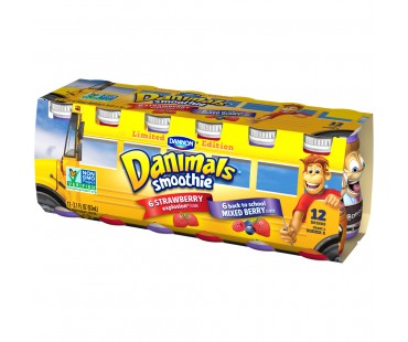 Danimals Strawberry Explosion/Frosty Marshmallow Smoothies 18.6 Fl Oz Pack