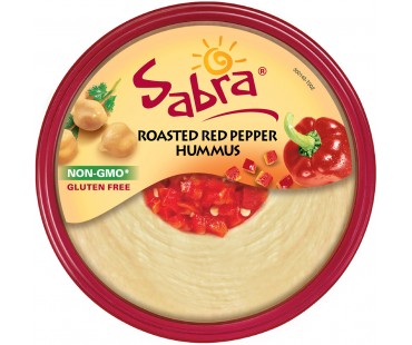 Sabra Roasted Red Pepper Hummus Dip 10 Oz Plastic Tub