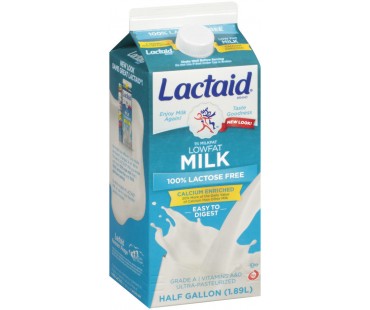 Lactaid 100% Lactose Free Lowfat Calcium Enriched Milk 64 Fl Oz Carton
