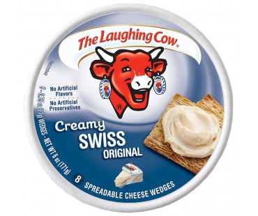 The Laughing Cow Creamy Swiss Original Wedges Cheese 6 Oz Pack