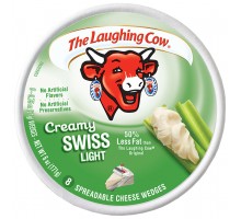 The Laughing Cow Creamy Swiss Light Wedges Cheese 6 Oz Pack