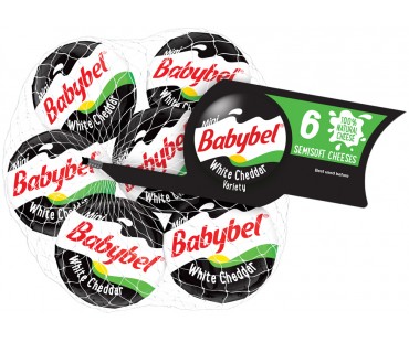 Mini Babybel White Cheddar Variety Semisoft Cheese 6 Ct Bag