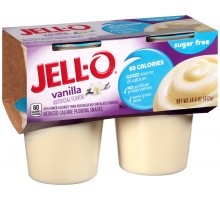 Jell-O Ready To Eat Sugar Free Vanilla Reduced Calorie Pudding Snacks 14.5 Oz Sleeve