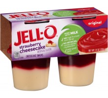 Jell-O Ready To Eat Original Strawberry Cheesecake Cheesecake Snacks 14 Oz Sleeve