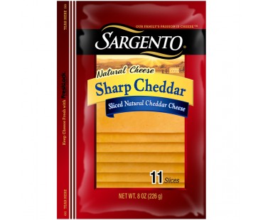 Sargento Natural Sharp Cheddar Cheese 8 Oz Peg