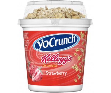 Yocrunch With Kellogg's Granola Strawberry Lowfat Yogurt 6 Oz Cup