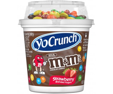 Yocrunch Strawberry With M&M's Lowfat Yogurt 6 Oz Cup