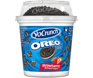 Yocrunch Strawberry With Oreo Cookie Pieces Lowfat Yogurt 6 Oz Cup