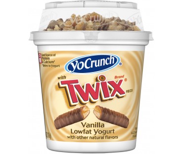Yocrunch Vanilla With Twix Pieces Lowfat Yogurt 6 Oz Cup