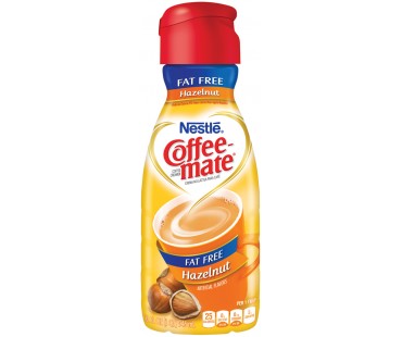 Coffee-Mate Hazelnut Fat Free Liquid Coffee Creamer 32 Fl Oz Plastic Bottle
