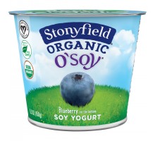 Stonyfield Farm O'soy Fruit On The Bottom Blueberry Organic Soy Yogurt 5.3 Oz Cup