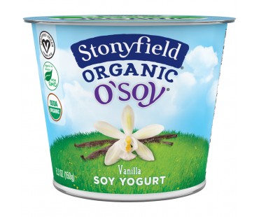 Stonyfield Farm O'soy Vanilla Organic Soy Yogurt 5.3 Oz Cup
