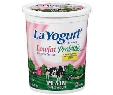 La Yogurt Lowfat Plain Probiotic Formula Yogurt 32 Oz Tub