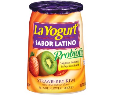 La Yogurt Probiotic Strawberry Kiwi Blended Lowfat Yogurt Sabor Latino 6 Oz Cup