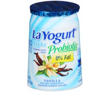 La Yogurt Light Probiotic Vanilla Blended Nonfat Yogurt 6 Oz Cup