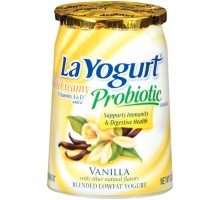 La Yogurt Probiotic Vanilla Blended Lowfat Yogurt Rich & Creamy 6 Oz Cup 