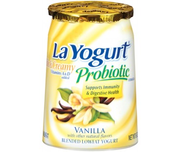 La Yogurt Probiotic Vanilla Blended Lowfat Yogurt Rich & Creamy 6 Oz Cup