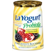 La Yogurt Probiotic Pomegranate Blackberry Blended Lowfat Yogurt Rich & Creamy 6 Oz Cup La Yogurt Probiotic Pomegranate Blackberry Blended Lowfat Yogurt Rich & Creamy 6 Oz Cup