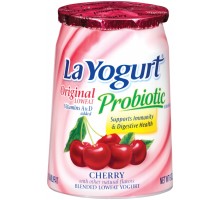 La Yogurt Probiotic Cherry Blended Lowfat Yogurt Original 6 Oz Cup La Yogurt Probiotic Cherry Blended Lowfat Yogurt Original 6 Oz Cup