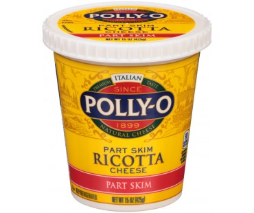 Polly-O Part Skim Ricotta Cheese 15 Oz Plastic Tub