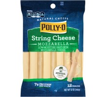 Kraft Natural Cheese Snacks Polly-O Mozzarella String Cheese 12 Oz Peg