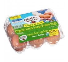 Organic Valley Omega-3 Organic Extra-Large Brown Eggs 6 Ct Clamshell