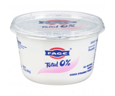 Fage Total 0% Greek Strained Yogurt 17.6 Oz Plastic Tub