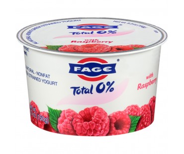 Fage Total 0% With Raspberry Nonfat Greek Strained Yogurt 5.3 Oz Cup