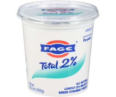Fage Total 2% Greek Strained Yogurt 35.3 Oz Plastic Tub