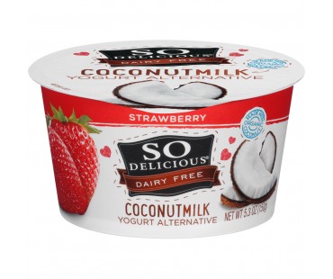 So Delicious Dairy Free Coconut Milk Strawberry Yogurt Alternative 5.3 Oz Tub