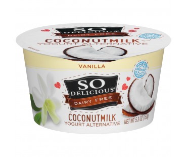 So Delicious Dairy Free Coconut Milk Vanilla Yogurt Alternative 5.3 Oz Tub