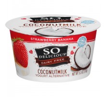 So Delicious Dairy Free Coconut Milk Strawberry Banana Yogurt Alternative 5.3 Oz Tub