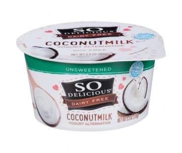 So Delicious Dairy Free Coconut Milk Unsweetened Yogurt Alternative 5.3 Oz Cup