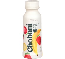 Chobani Strawberry Banana Low-Fat Greek Yogurt Drink 10 Fl Oz Plastic Bottle