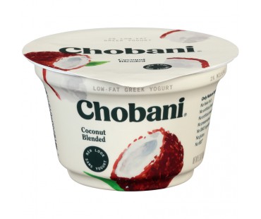 Chobani Coconut Blended 2% Low-Fat Greek Yogurt 5.3 Oz Cup