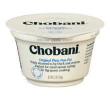 Chobani Original Plain Non-Fat Greek Yogurt 5.3 Oz Cup