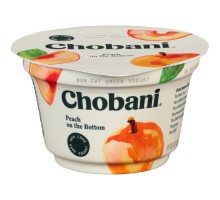 Chobani Peach On The Bottom Non-Fat Greek Yogurt 5.3 Oz Cup