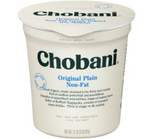 Chobani Original Plain Non-Fat Greek Yogurt 32 Oz Cup