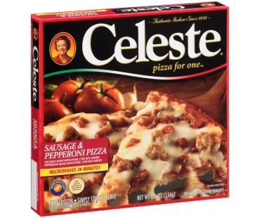Celeste Pizza For One Sausage & Pepperoni Frozen Pizza 5.5 Oz Box
