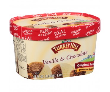 Turkey Hill Vanilla & Chocolate Original Recipe Premium Ice Cream 48 Fl Oz Tub