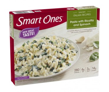 Weight Watchers Smart Ones Savory Italian Recipes Pasta With Ricotta & Spinach Frozen Entree 9 Oz Box