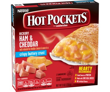 Hot Pockets Ham & Cheddar Frozen Sandwiches 9 Oz Box