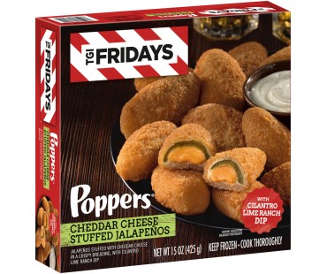 T.G.I. Friday's Cheddar Cheese Stuffed Jalapenos Poppers 15 Oz Box
