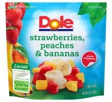 Dole Strawberries Peaches & Bananas Frozen Fruit 14 Oz Bag