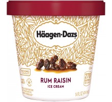 Haagen-Dazs Rum Raisin Ice Cream 14 Fl Oz Tub