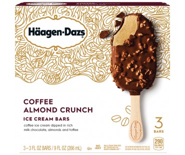 Haagen-Dazs Coffee Almond Crunch Ice Cream Bar 9 Fl Oz Box